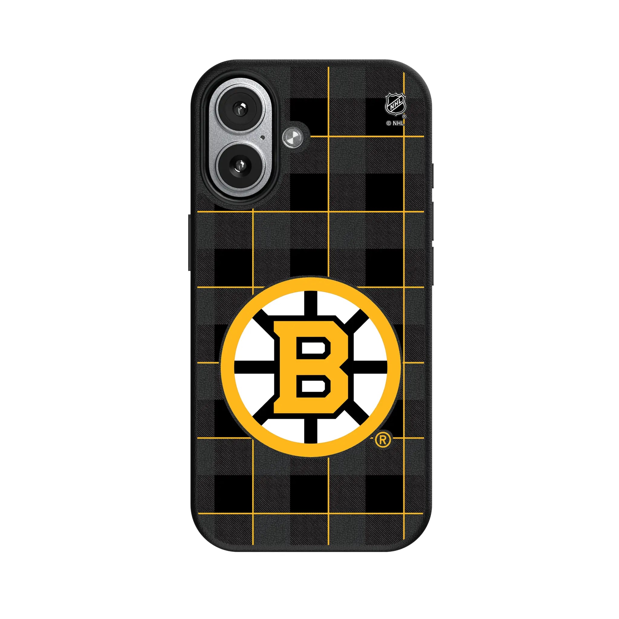 Boston Bruins Plaid iPhone MagSafe Compatible Phone Case for Apple iPhone#Device_iPhone 17