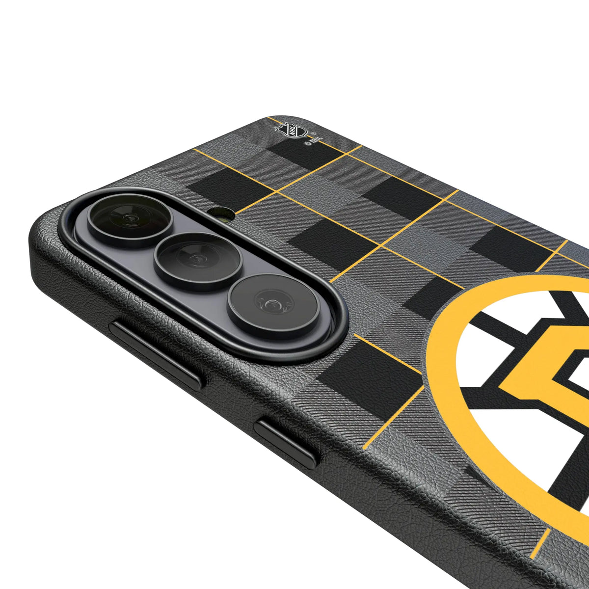 Boston Bruins Plaid Galaxy MagSafe Compatible Phone Case for Samsung Galaxy - Detail#Device_Galaxy S26 Plus