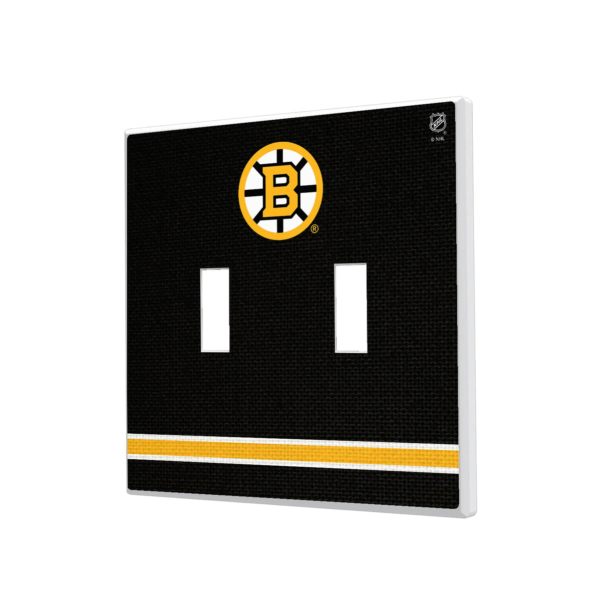 Boston Bruins Stripe Hidden-Screw Light Switch Plate#Style_Double Toggle