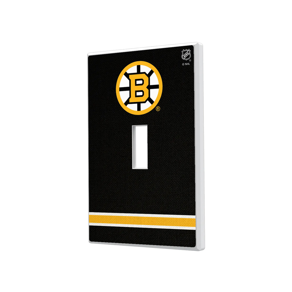 Boston Bruins Stripe Hidden-Screw Light Switch Plate#Style_Single Toggle