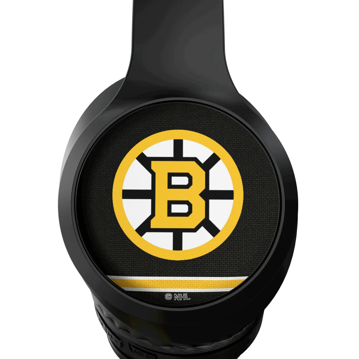 Boston Bruins Stripe Wireless Over-Ear Headphones With Case - Detail
