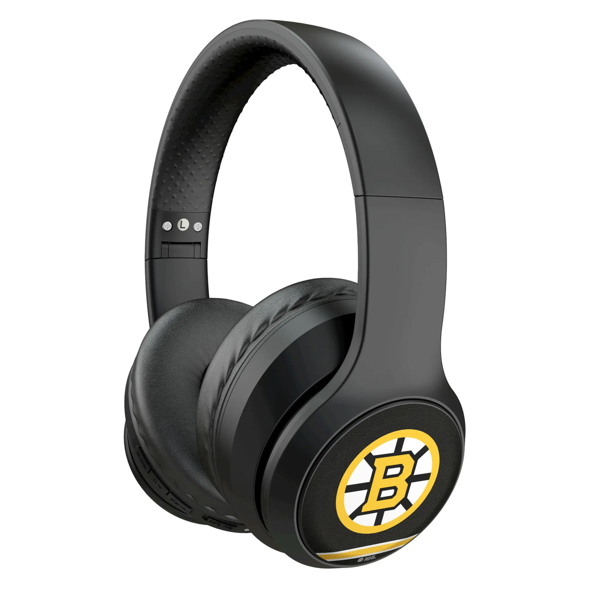 Boston Bruins Stripe Wireless Over-Ear Headphones With Case