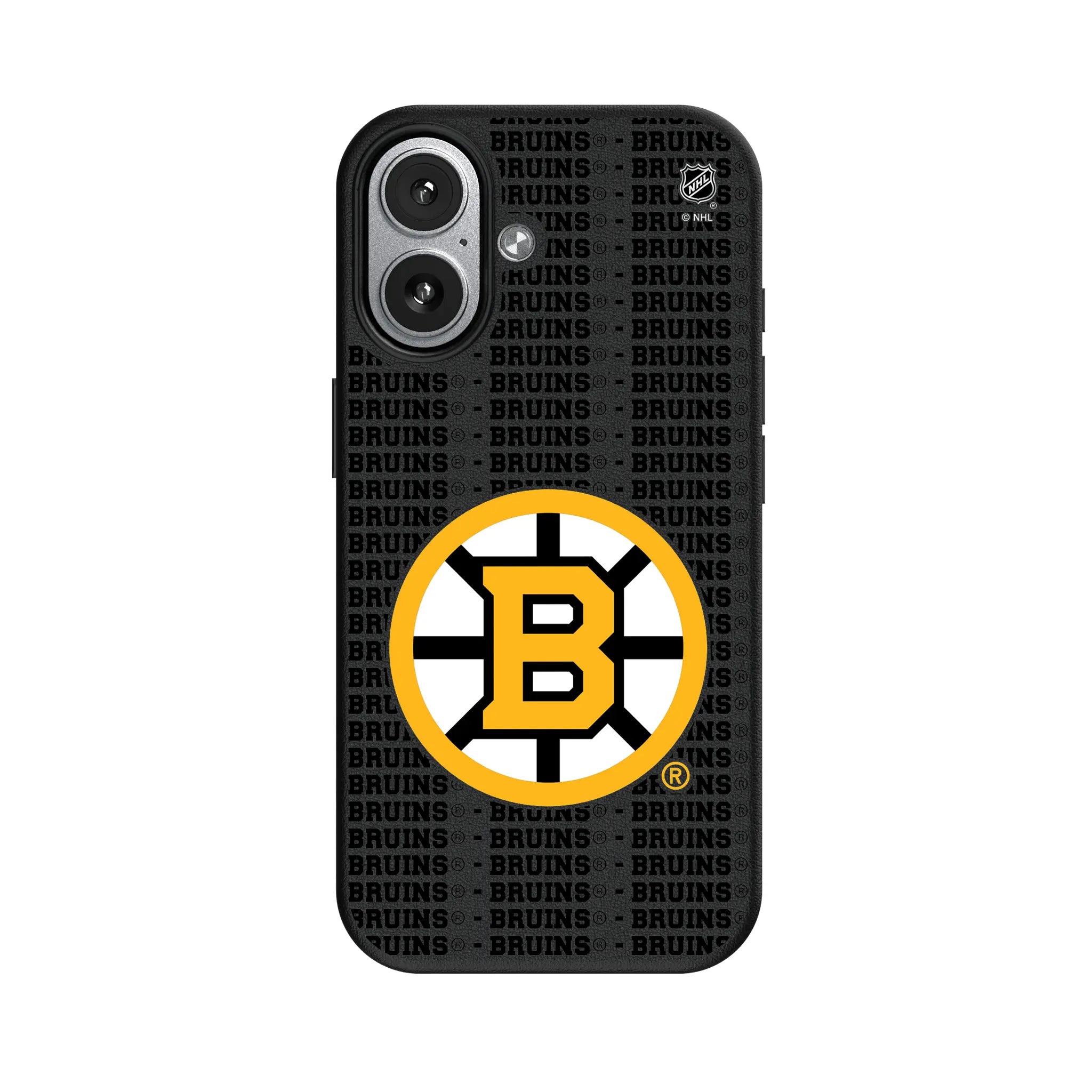 Boston Bruins Text Backdrop iPhone MagSafe Compatible Phone Case for Apple iPhone#Device_iPhone 17