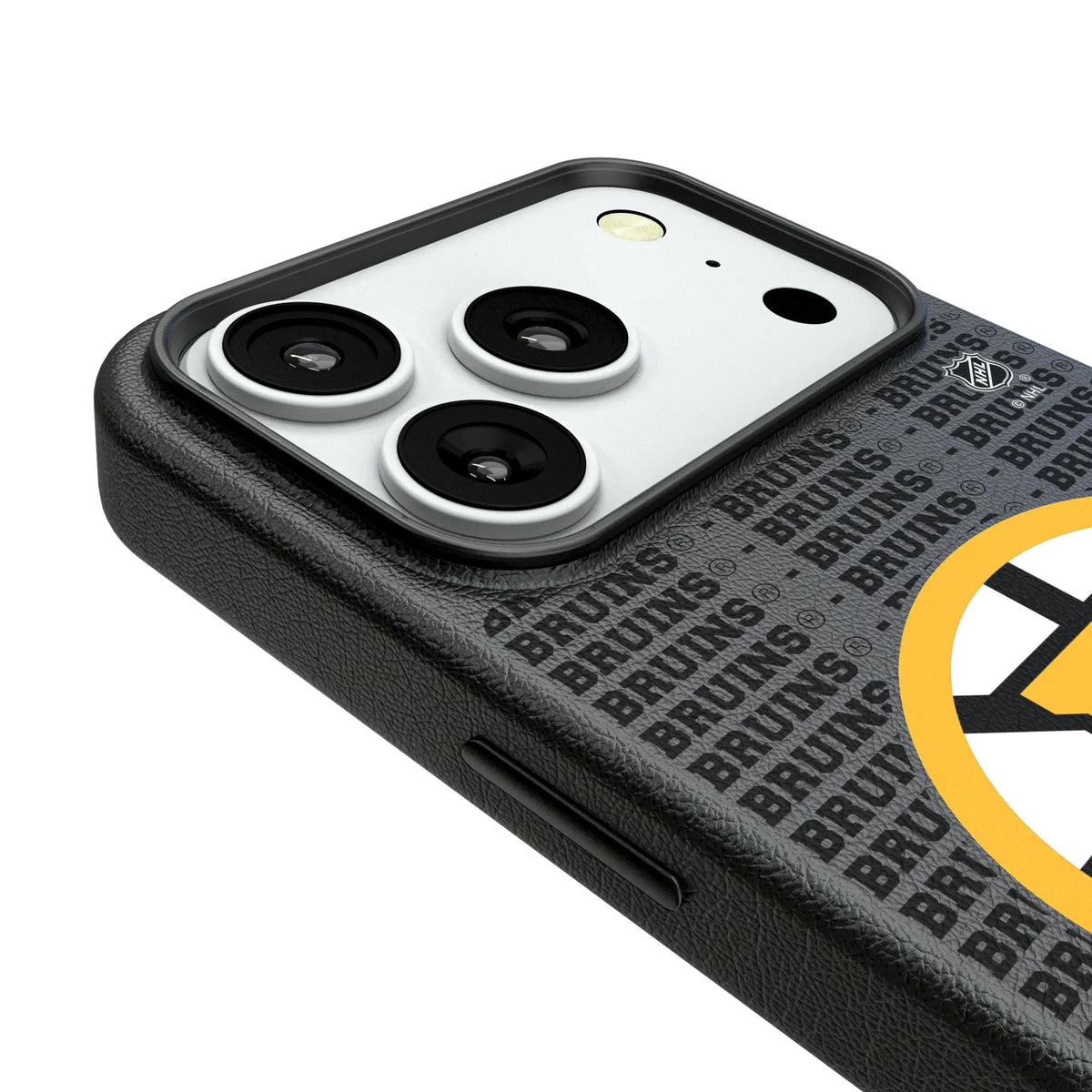 Boston Bruins Text Backdrop iPhone MagSafe Compatible Phone Case for Apple iPhone - Detail#Device_iPhone 18 Pro