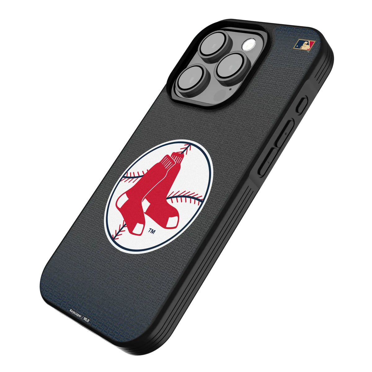 Boston Red Sox 1970-1975 - Cooperstown Collection Linen iPhone Bump Phone Case for Apple iPhone - Isometric View