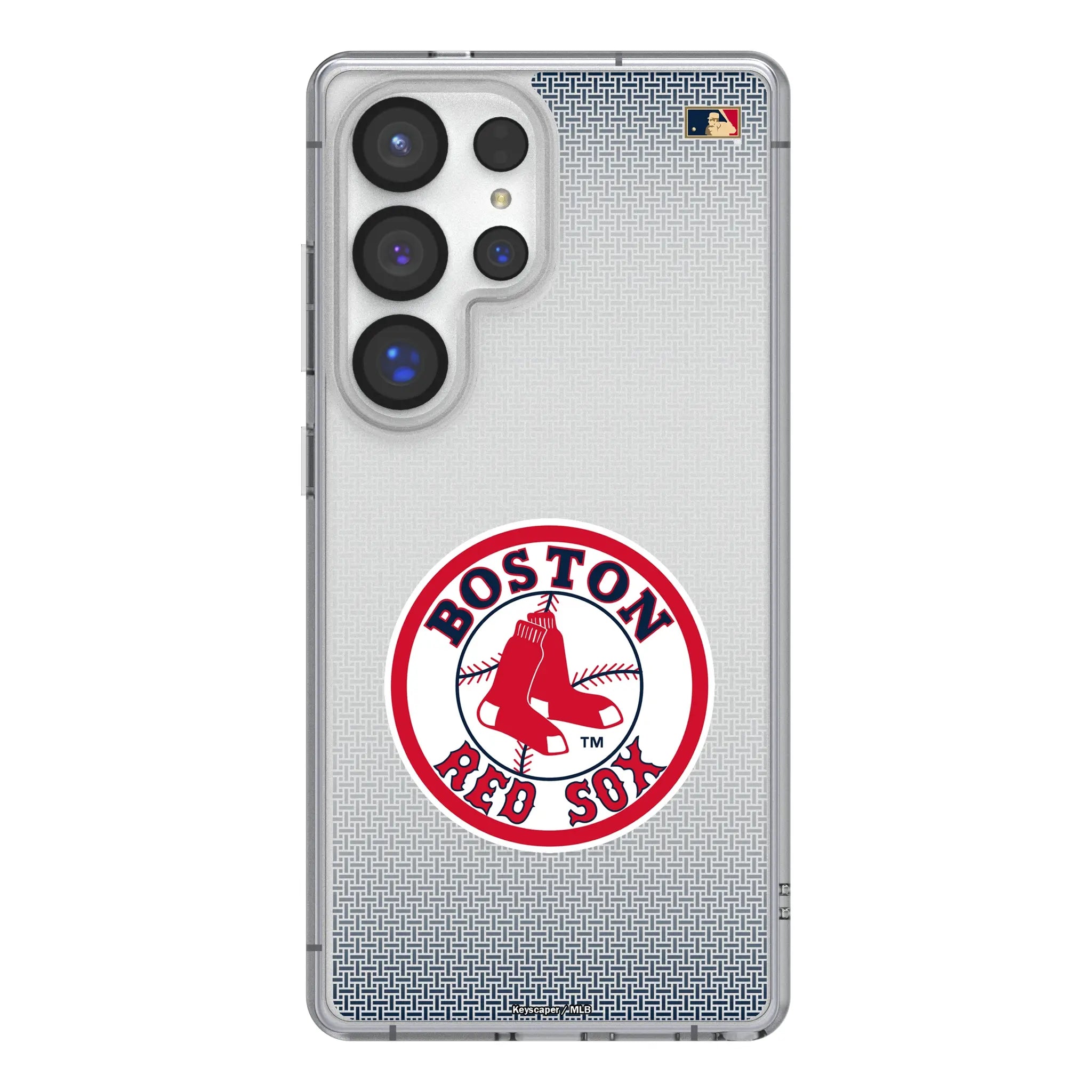 Boston Red Sox 1976-2008 - Cooperstown Collection Linen Galaxy Clear Phone Case for Samsung Galaxy#Device_Galaxy S25 Ultra