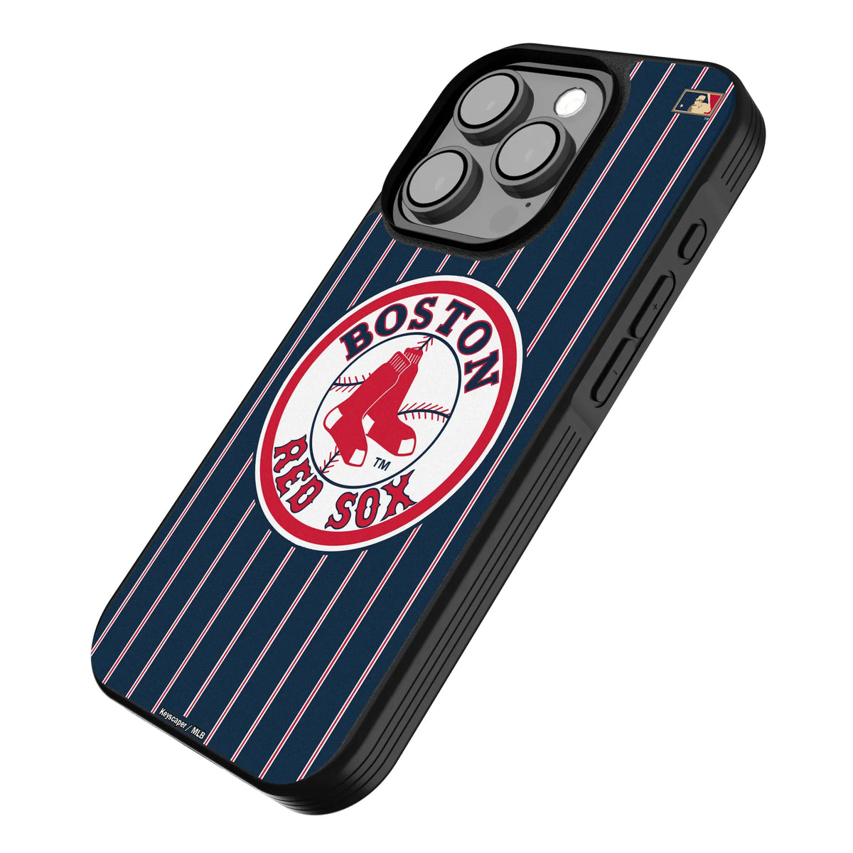 Boston Red Sox 1976-2008 - Cooperstown Collection Pinstripe iPhone Bump Phone Case for Apple iPhone - Isometric View
