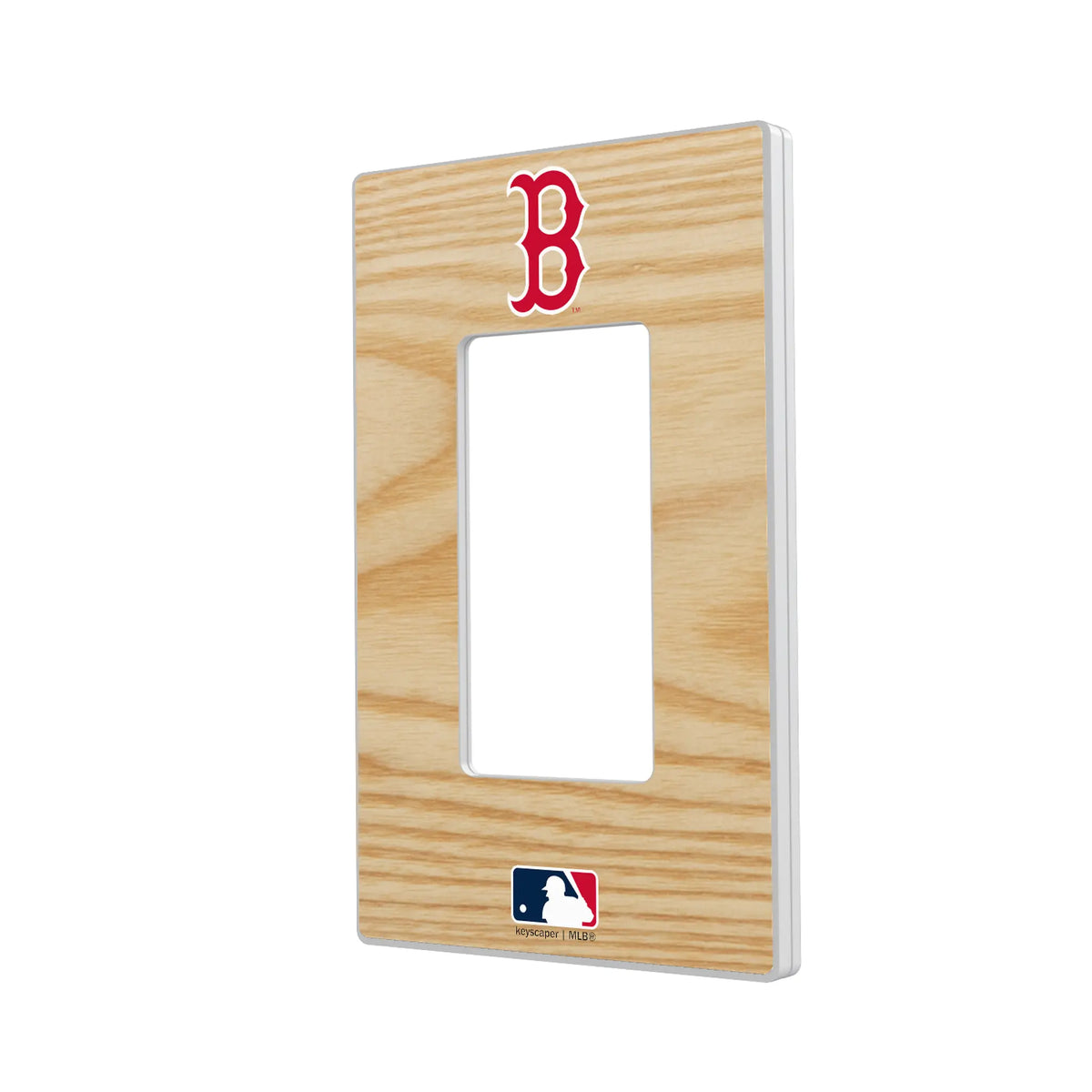 Boston Red Sox Baseball Bat Hidden-Screw Light Switch Plate#Style_Single Rocker
