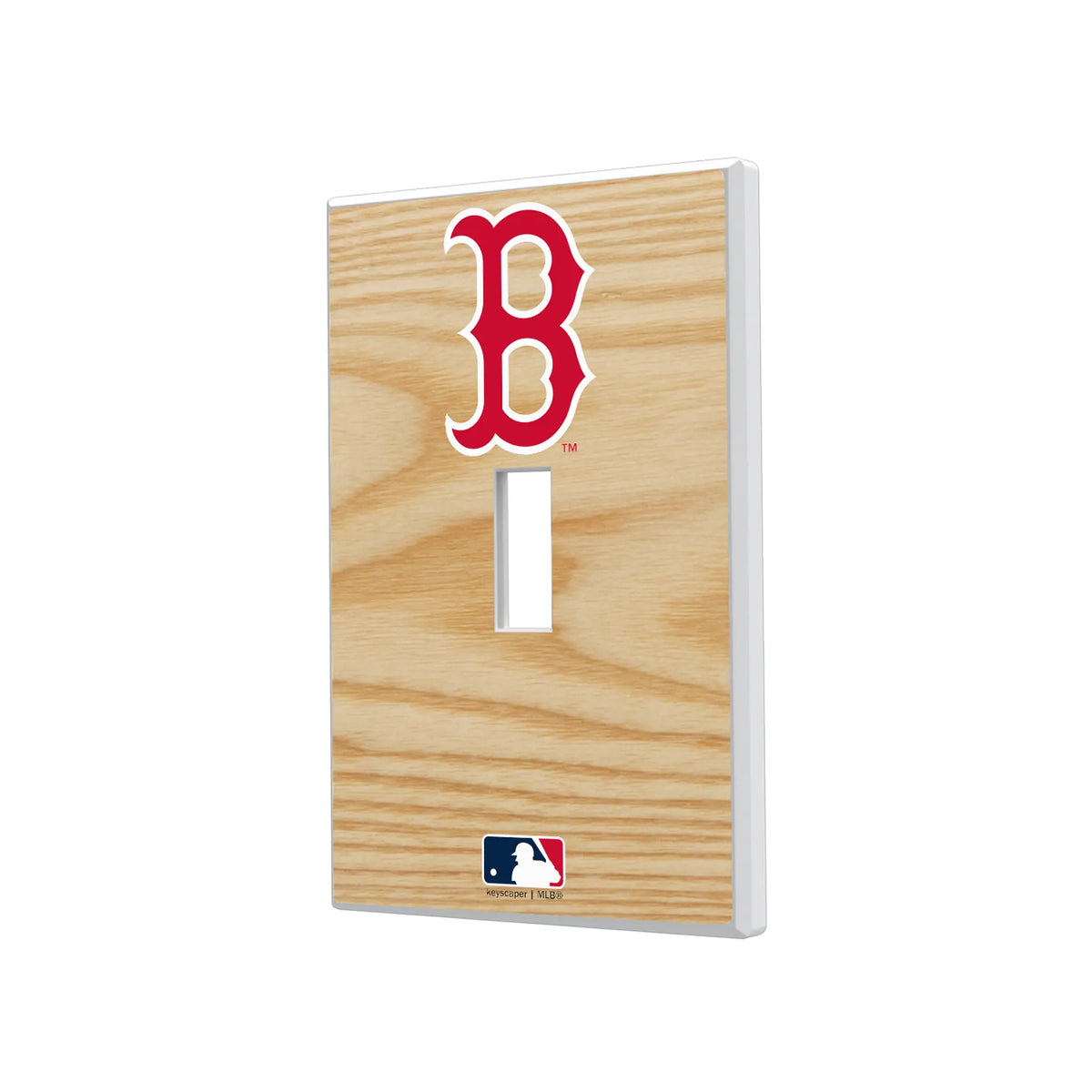 Boston Red Sox Baseball Bat Hidden-Screw Light Switch Plate#Style_Single Toggle