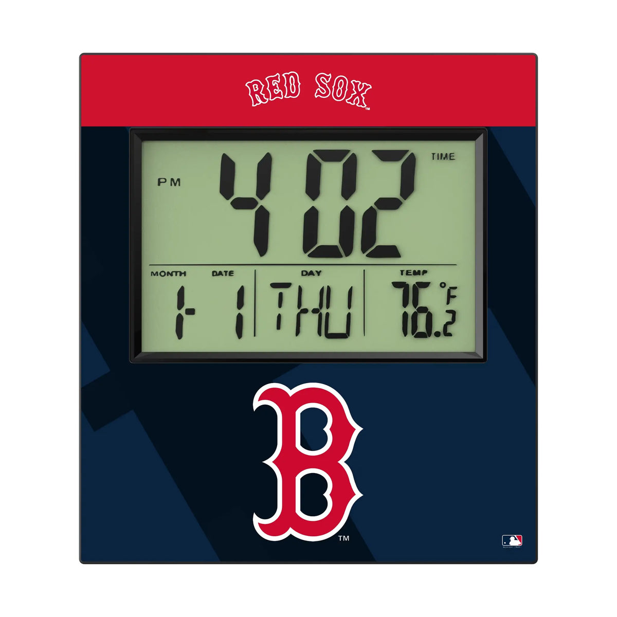 Boston Red Sox Color Block Wall Clock