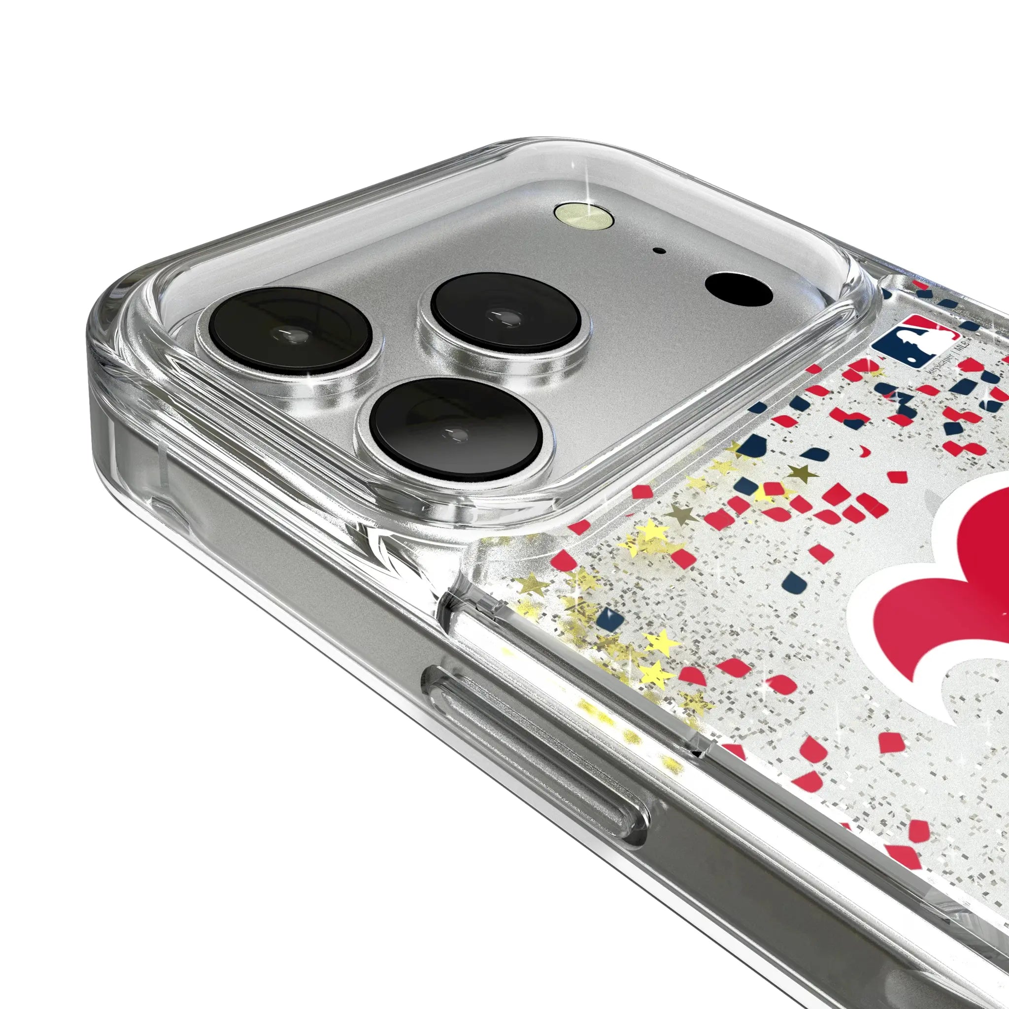 Boston Red Sox Confetti iPhone Glitter Phone Case for Apple iPhone - Detail
