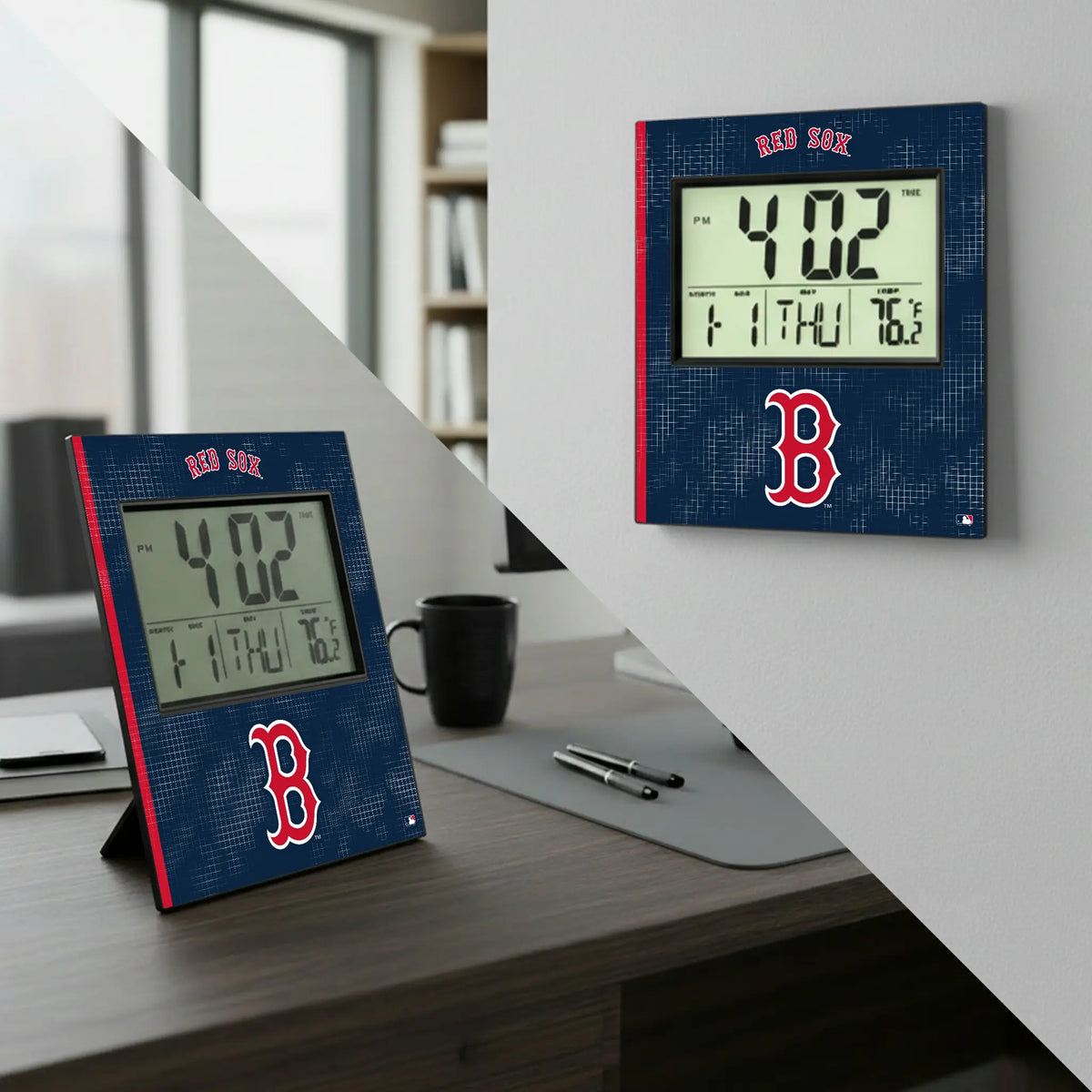 Boston Red Sox Hatch Wall Clock - Lifestyle