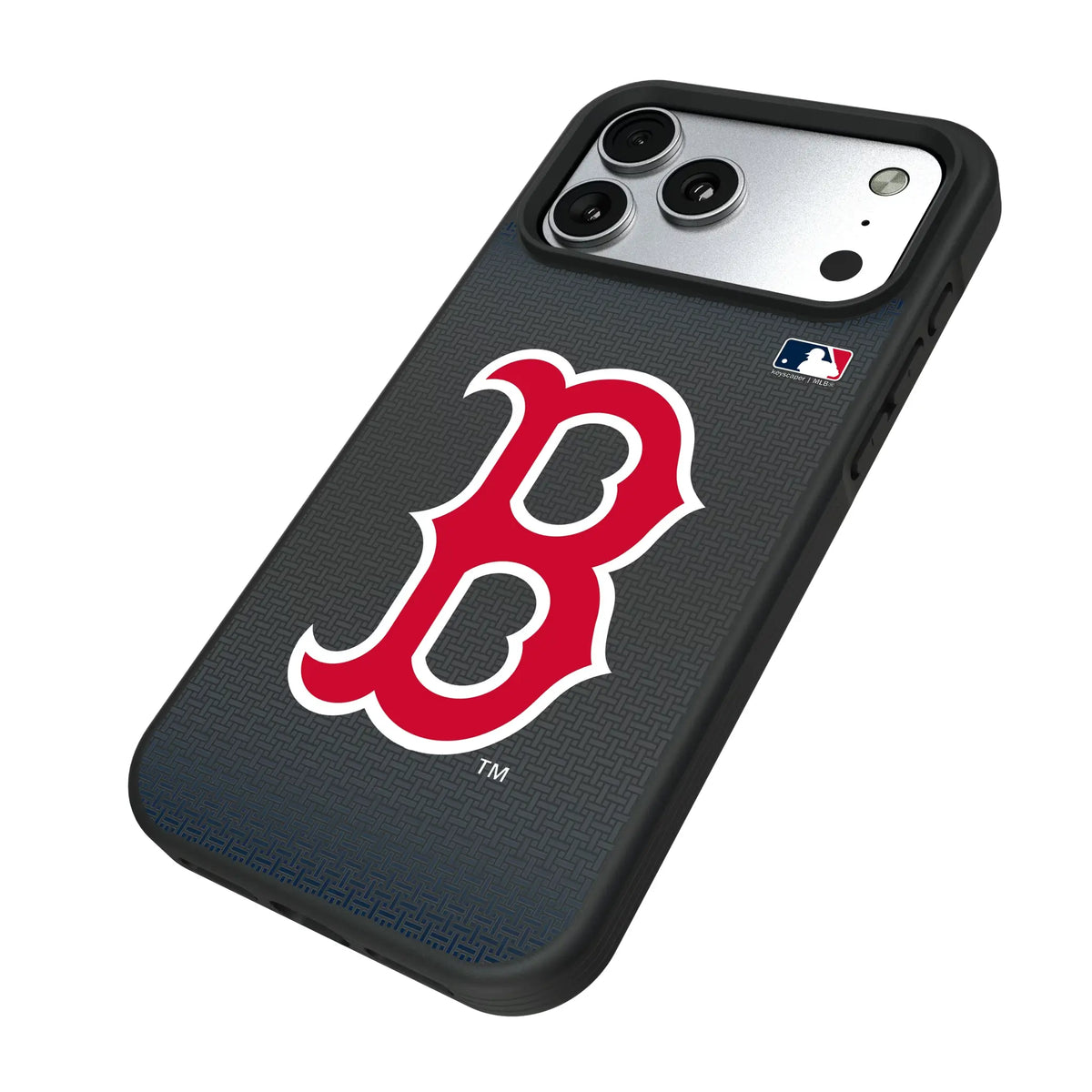 Boston Red Sox Linen iPhone Bump Phone Case for Apple iPhone - Isometric View#Device_iPhone 17 Pro Max