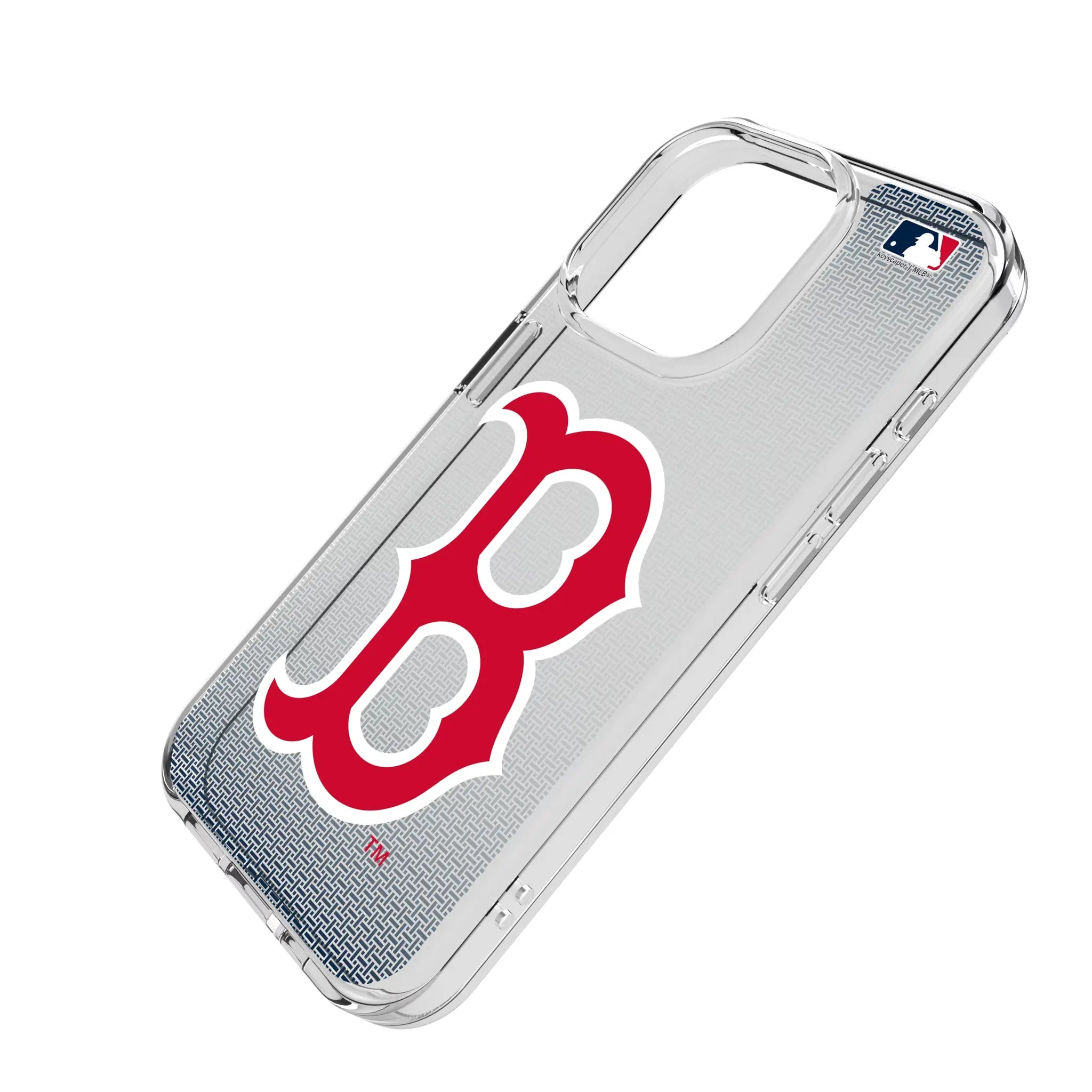 Boston Red Sox Linen iPhone Clear Phone Case for Apple iPhone - Isometric View