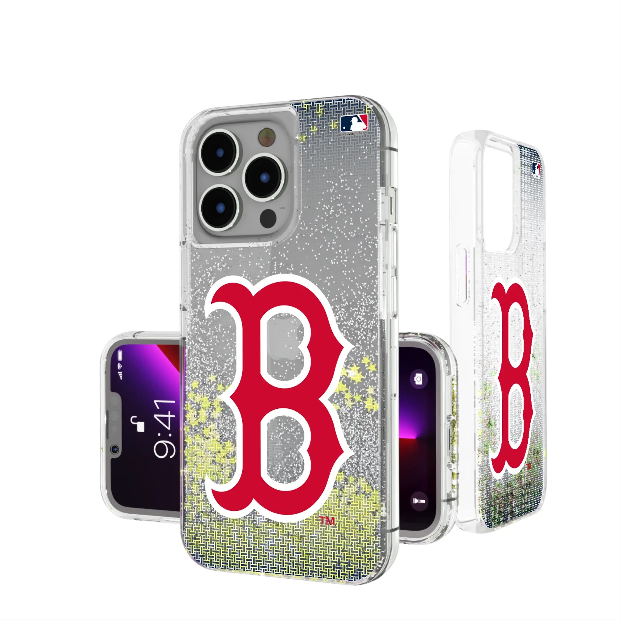 Boston Red Sox Linen iPhone Glitter Phone Case for Apple iPhone
