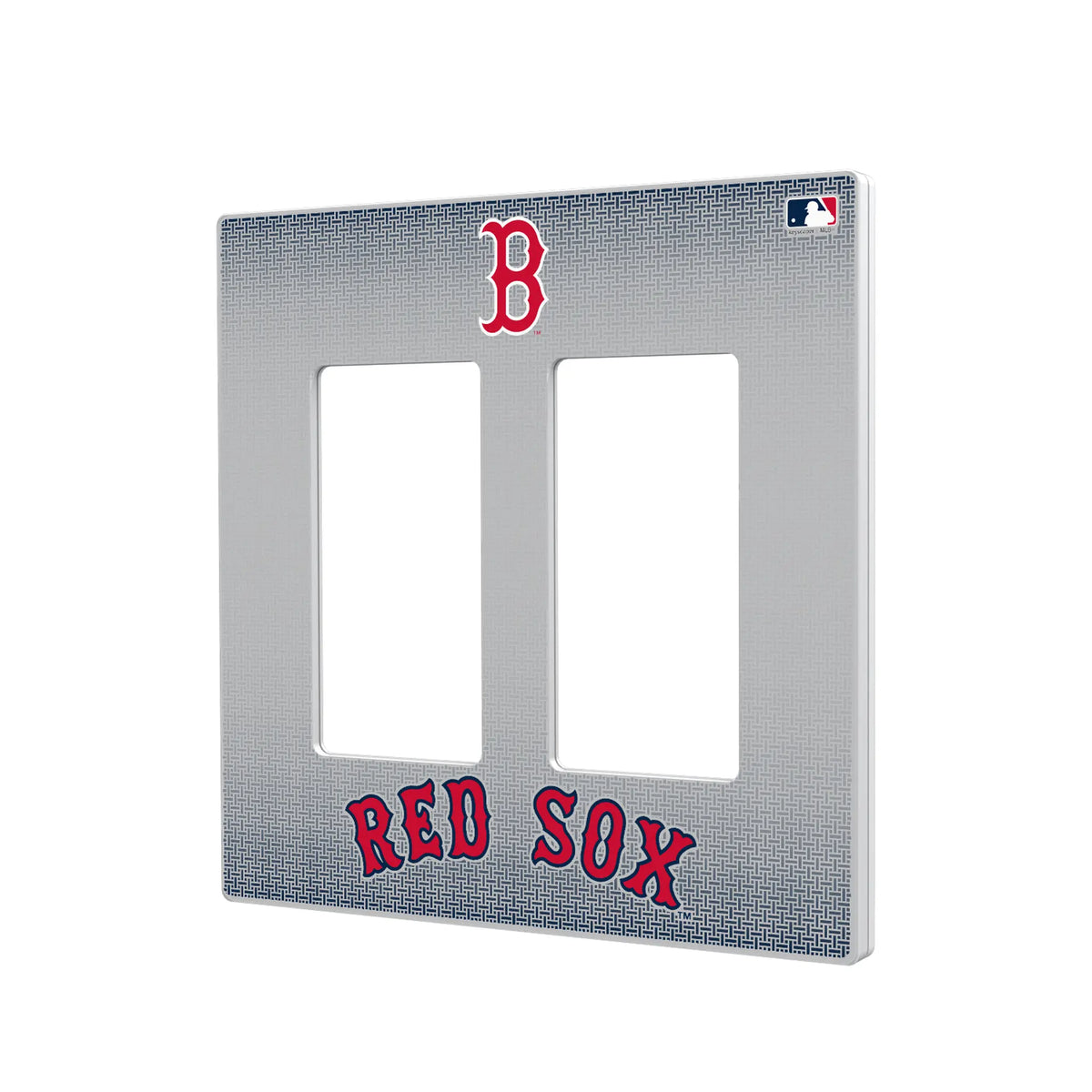 Boston Red Sox Linen Hidden-Screw Light Switch Plate#Style_Double Rocker
