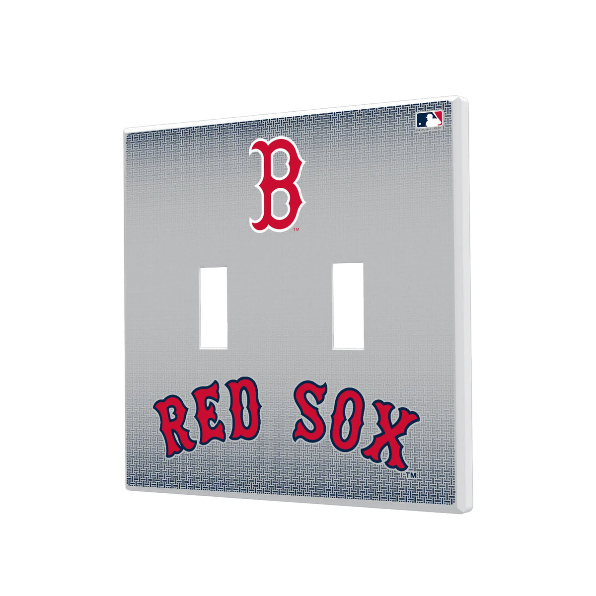 Boston Red Sox Linen Hidden-Screw Light Switch Plate#Style_Double Toggle