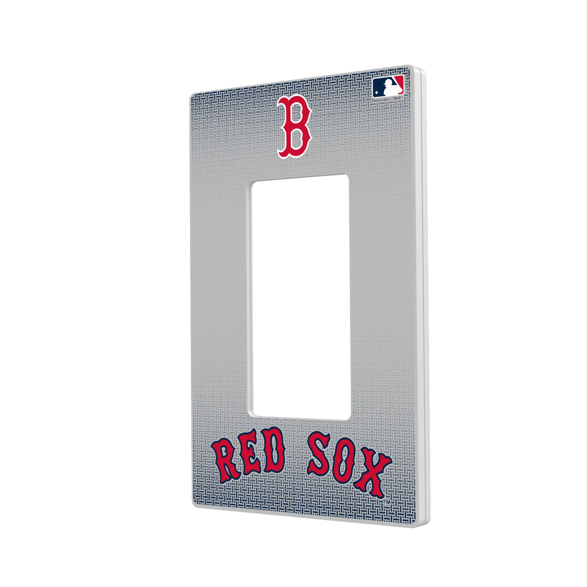 Boston Red Sox Linen Hidden-Screw Light Switch Plate#Style_Single Rocker