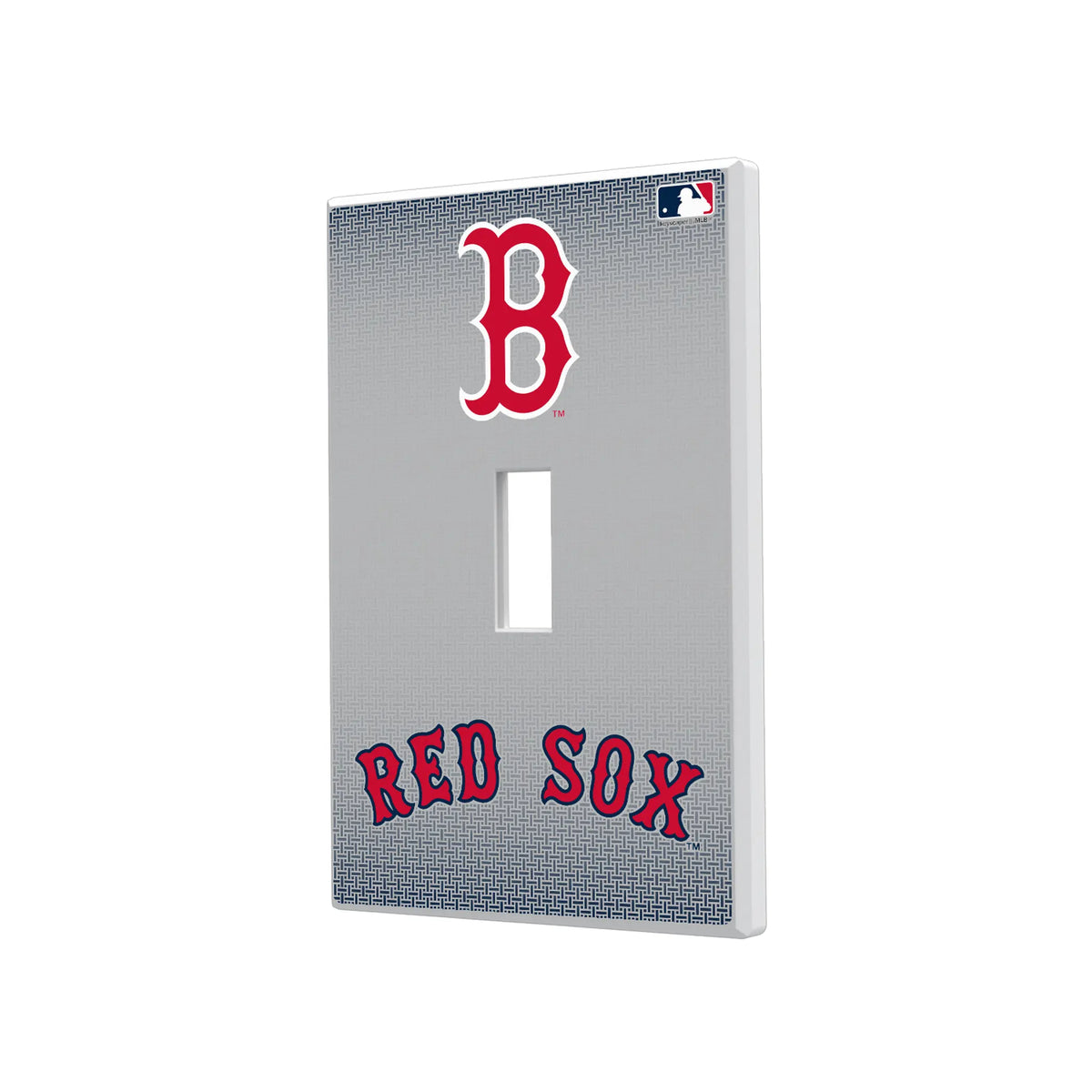 Boston Red Sox Linen Hidden-Screw Light Switch Plate#Style_Single Toggle