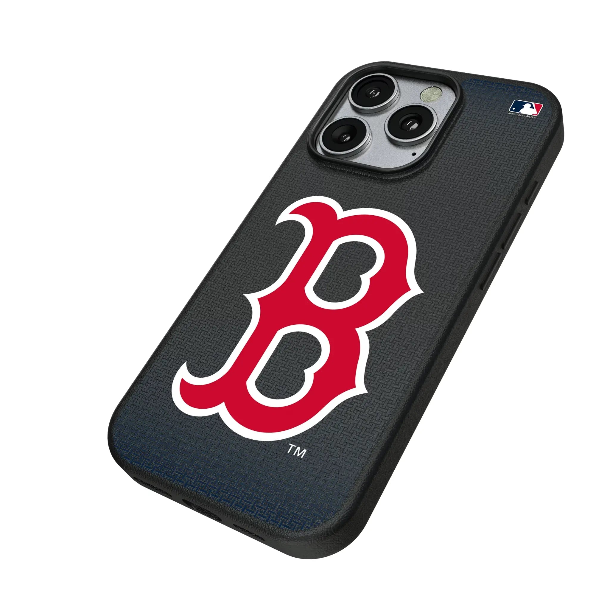Boston Red Sox Linen iPhone MagSafe Compatible Phone Case for Apple iPhone - Isometric View