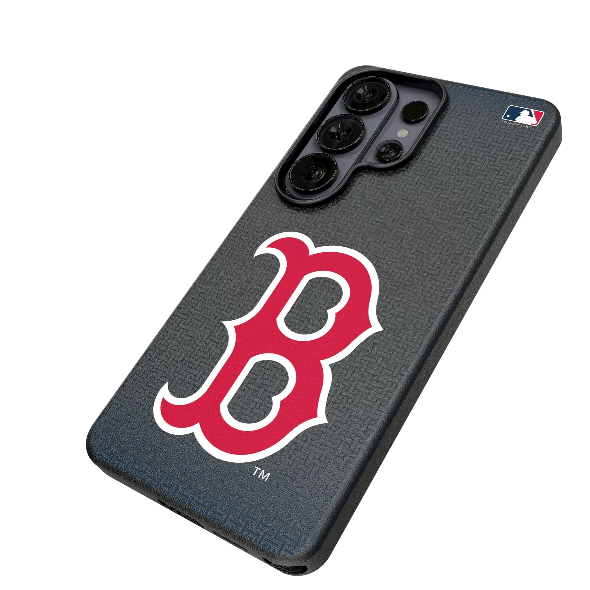 Boston Red Sox Linen Galaxy MagSafe Compatible Phone Case for Samsung Galaxy - Isometric View#Device_Galaxy S26 Ultra