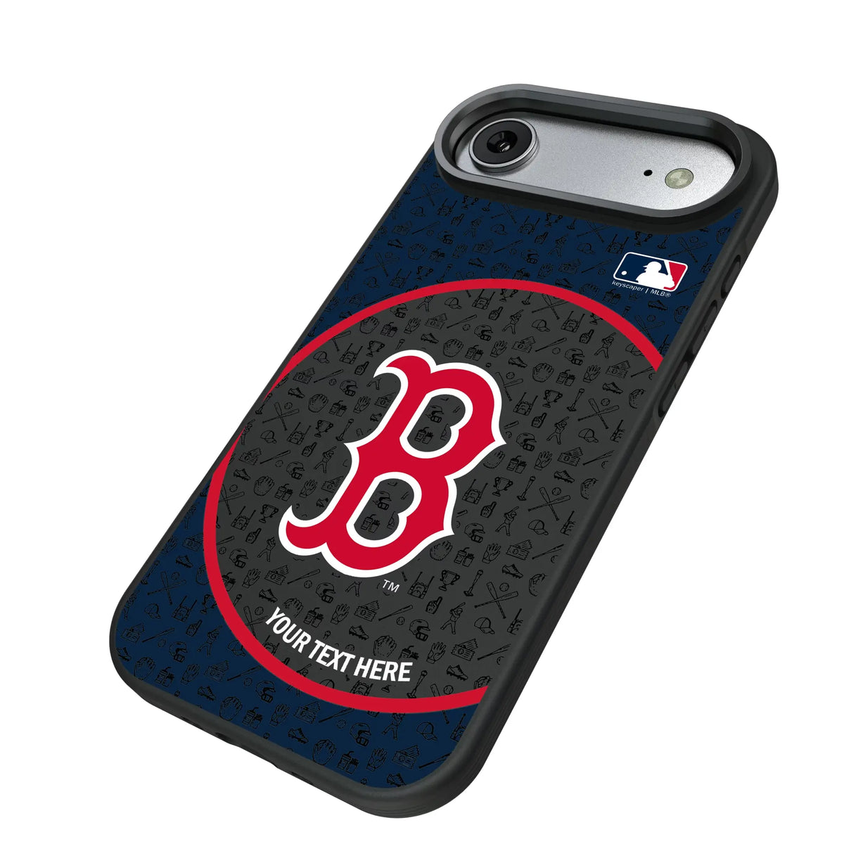 Boston Red Sox Personalized Circle iPhone Bump Phone Case for Apple iPhone - Isometric View#Device_iPhone Air