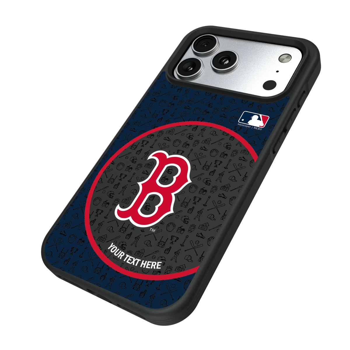 Boston Red Sox Personalized Circle iPhone Bump Phone Case for Apple iPhone - Isometric View#Device_iPhone 17 Pro Max
