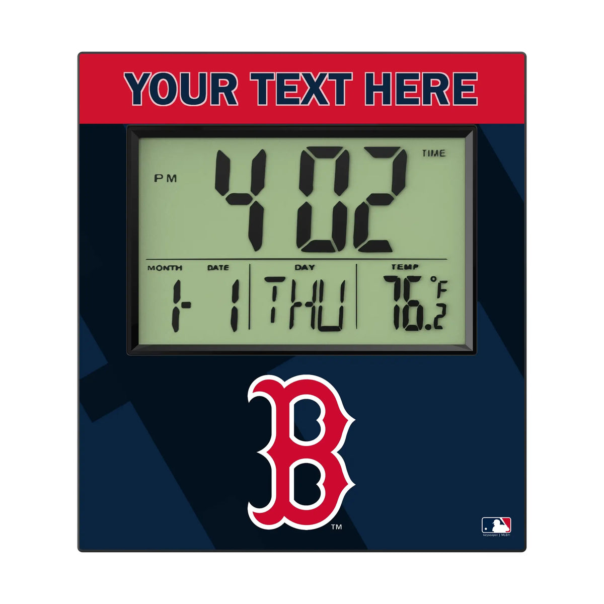 Boston Red Sox Personalized Color Block Wall Clock