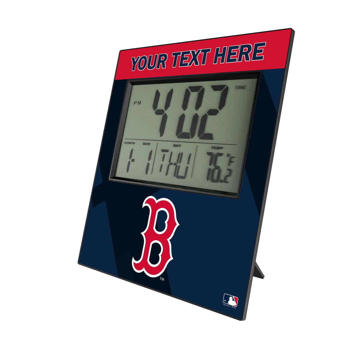 Boston Red Sox Personalized Color Block Wall Clock