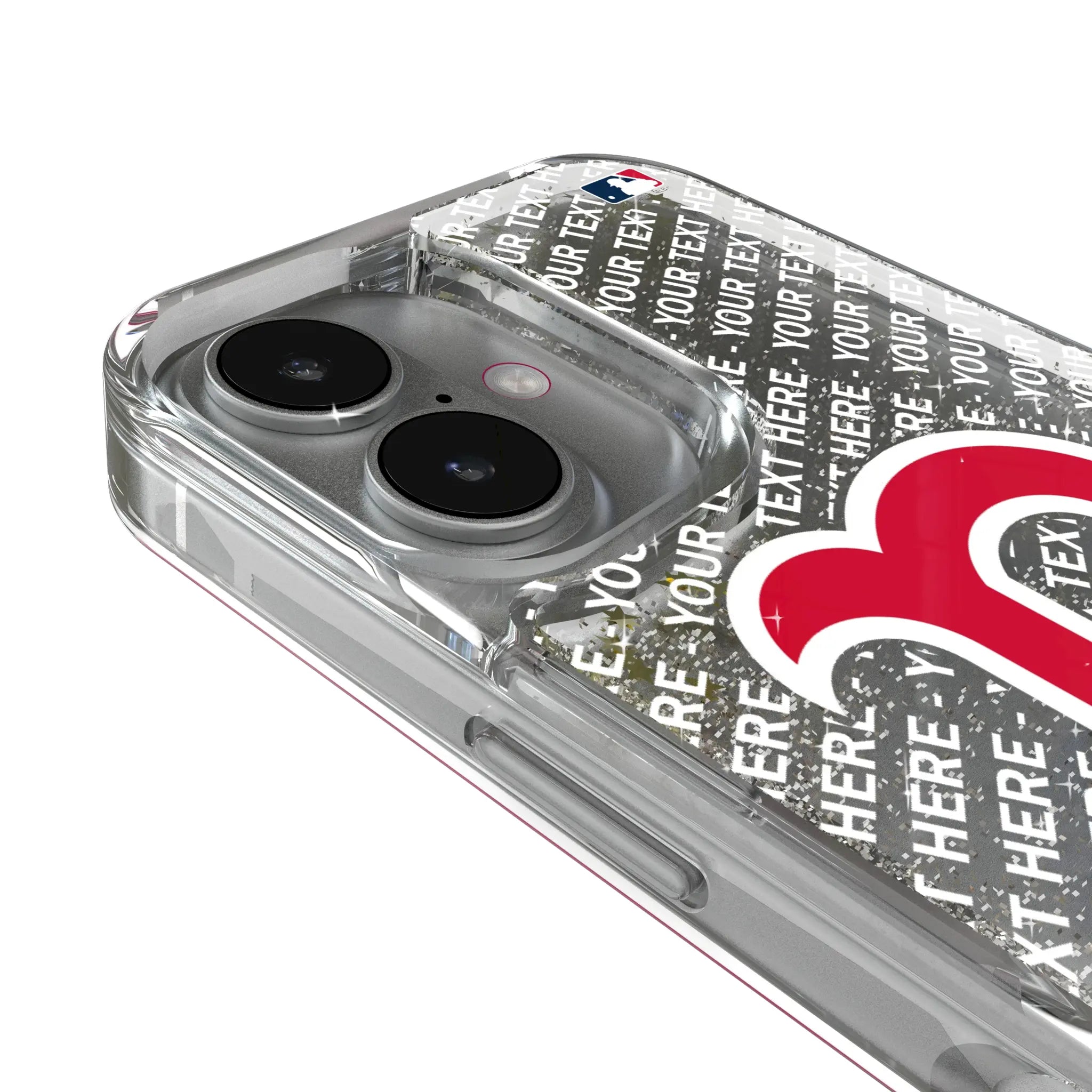Boston Red Sox Personalized EndZone Plus iPhone Glitter Phone Case for Apple iPhone - Detail