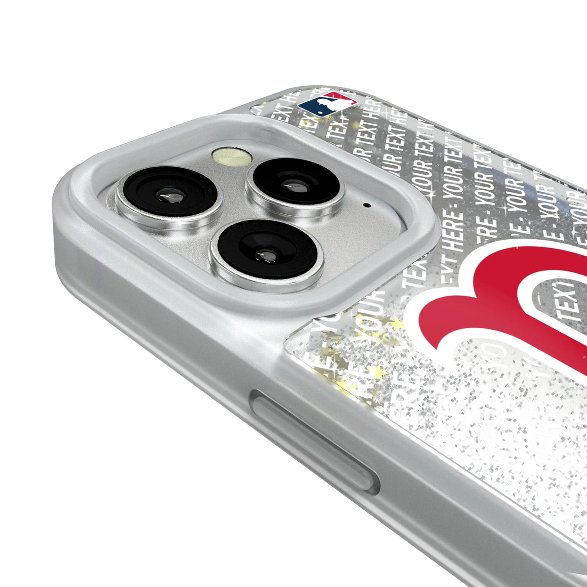 Boston Red Sox Personalized EndZone Plus iPhone Glitter Phone Case for Apple iPhone - Detail#Device_iPhone 16 Pro
