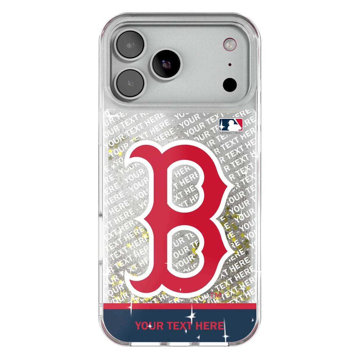 Boston Red Sox Personalized EndZone Plus Glitter Phone Case for Apple iPhone