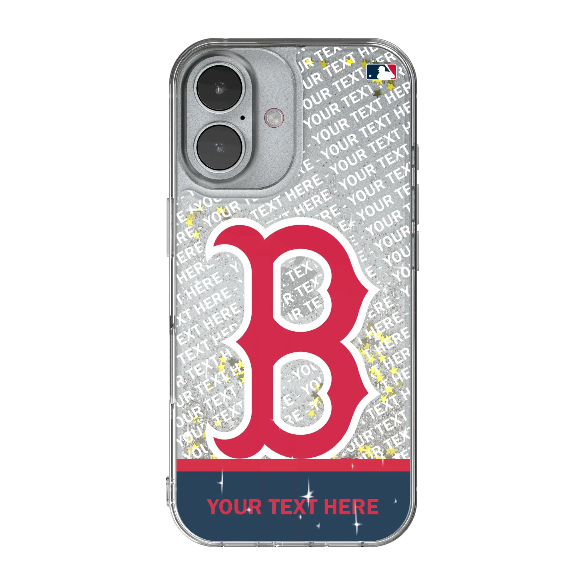 Boston Red Sox Personalized EndZone Plus iPhone Glitter Phone Case for Apple iPhone