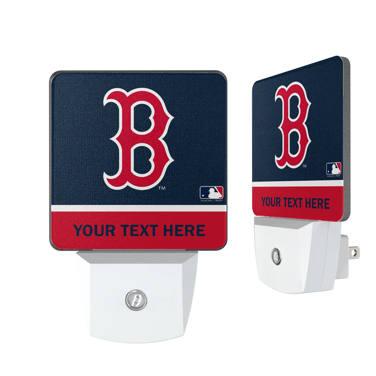 Boston Red Sox Personalized Endzone Solid Night Light 2-Pack