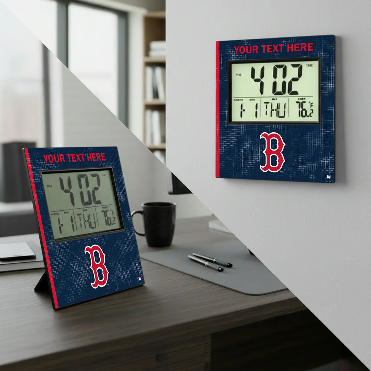 Boston Red Sox Personalized Hatch Wall Clock - Lifestyle