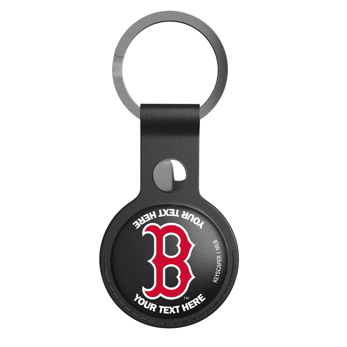Boston Red Sox Personalized Insignia AirTag Black Airtag Holder