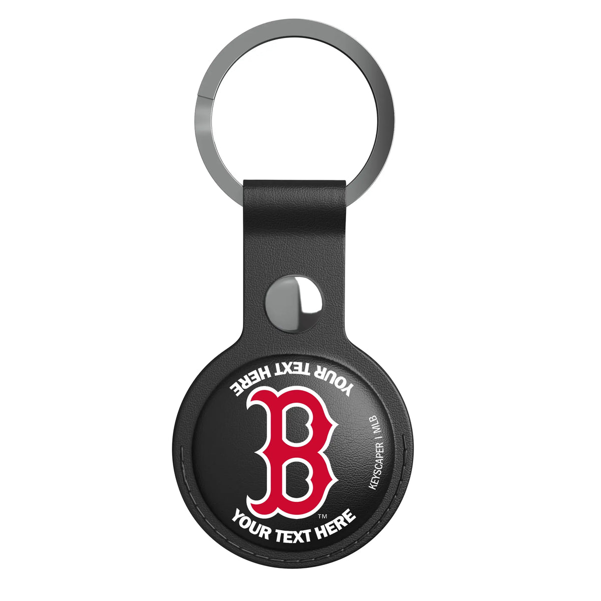 Boston Red Sox Personalized Insignia AirTag Black Airtag Holder