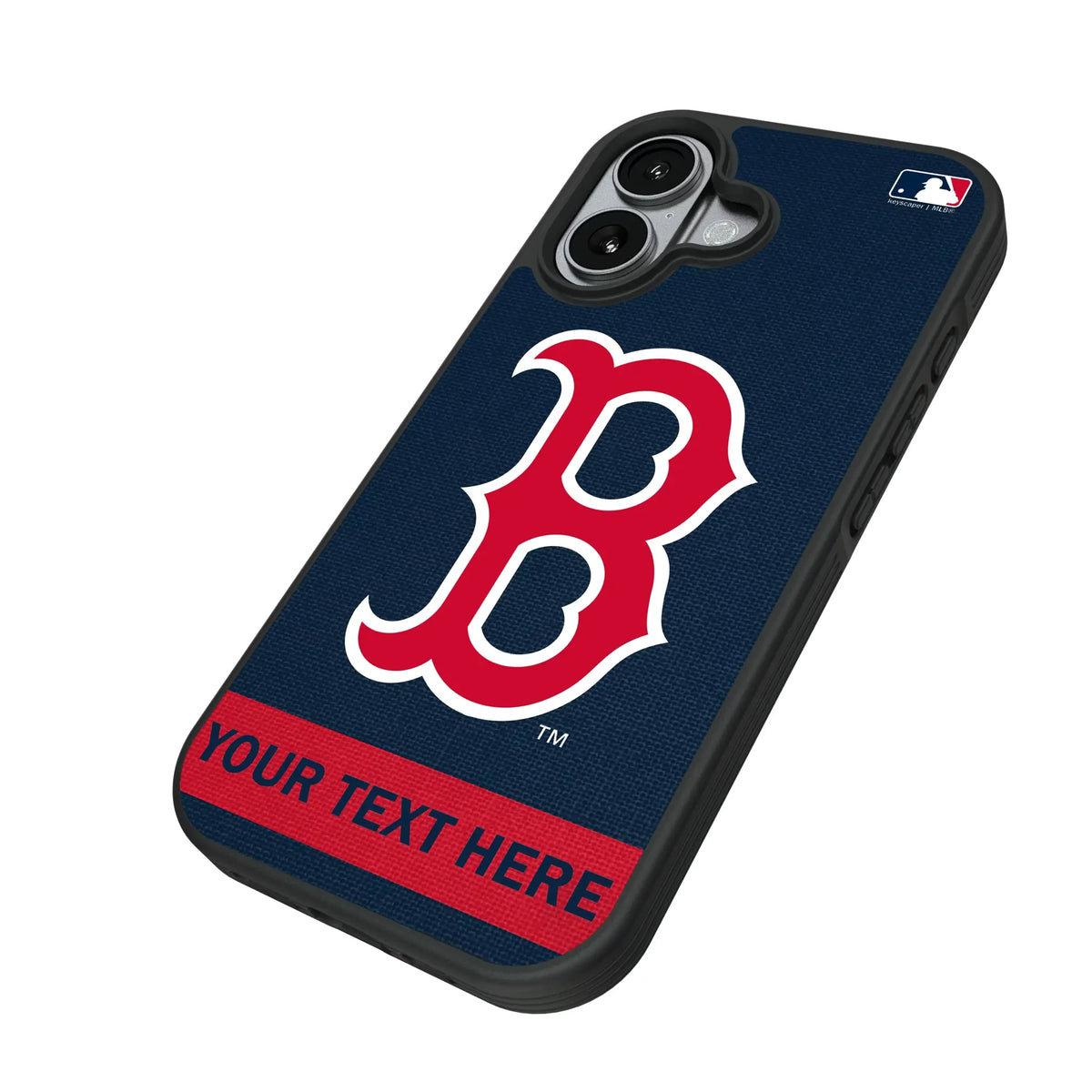 Boston Red Sox Personalized Stripe iPhone Bump Phone Case for Apple iPhone - Isometric View#Device_iPhone 17