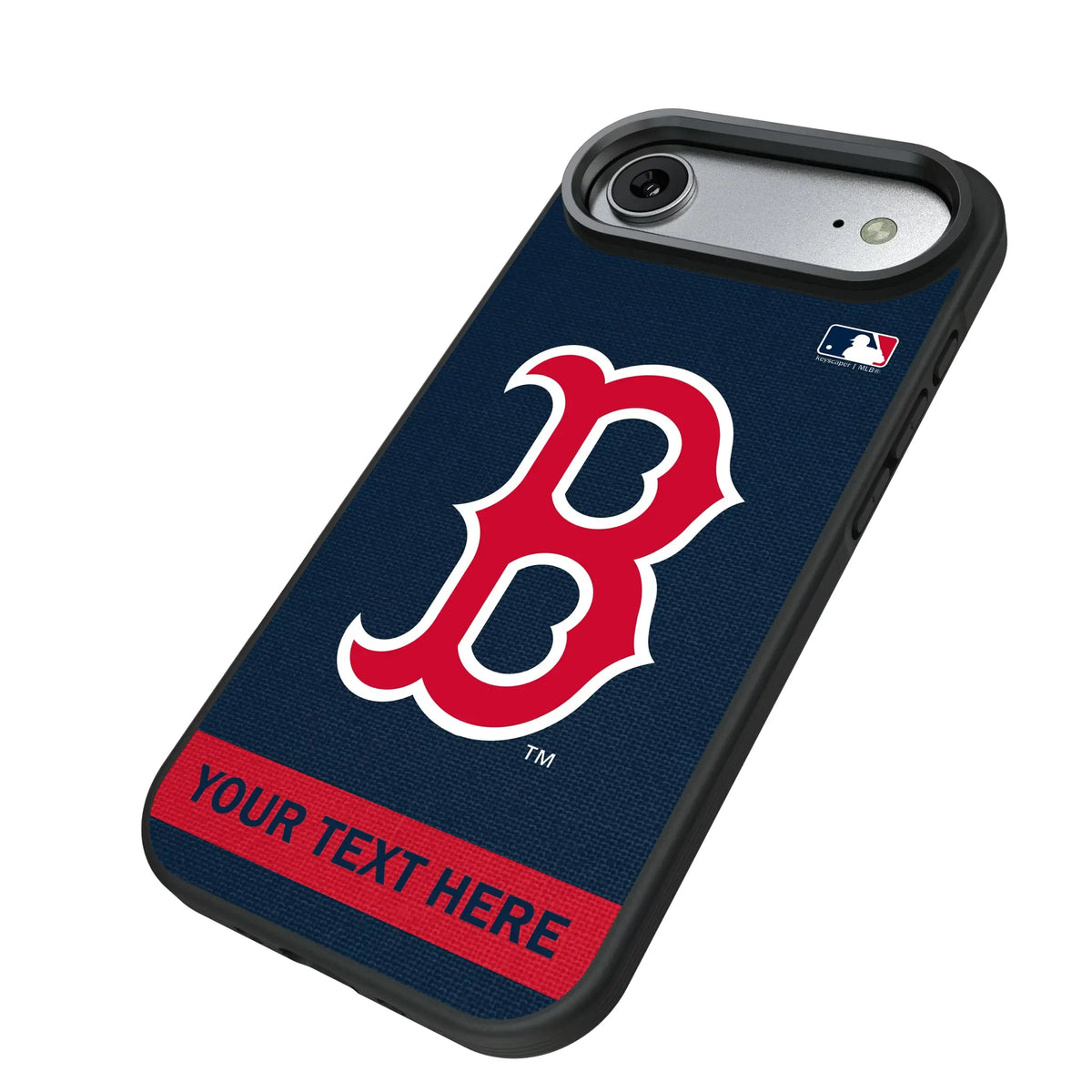 Boston Red Sox Personalized Stripe iPhone Bump Phone Case for Apple iPhone - Isometric View#Device_iPhone Air