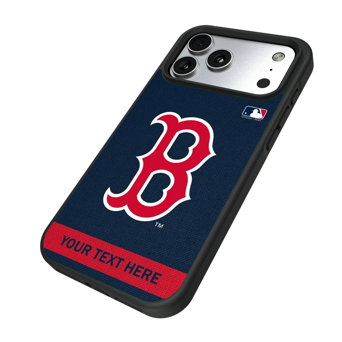 Boston Red Sox Personalized Stripe iPhone Bump Phone Case for Apple iPhone - Isometric View#Device_iPhone 17 Pro Max