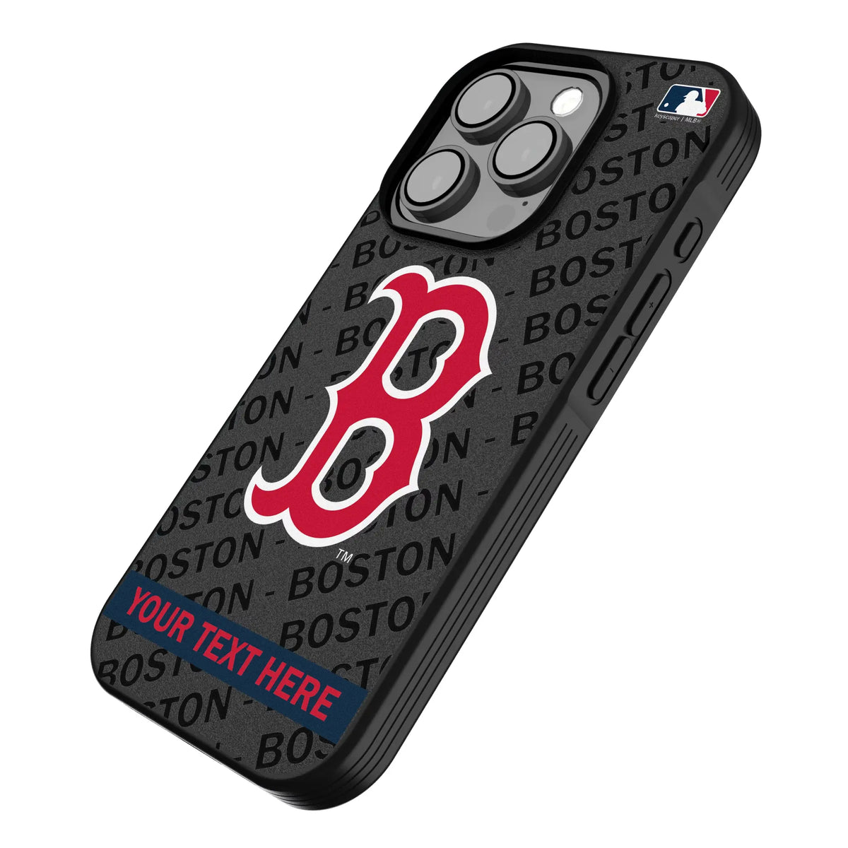 Boston Red Sox Personalized Tilt iPhone Bump Phone Case for Apple iPhone - Isometric View