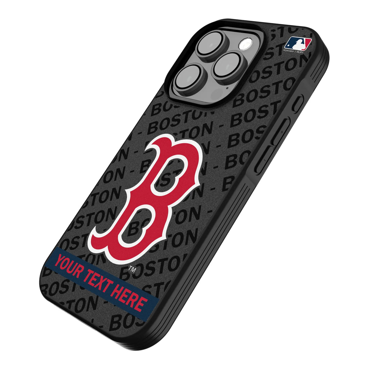 Boston Red Sox Personalized Tilt iPhone Bump Phone Case for Apple iPhone - Isometric View