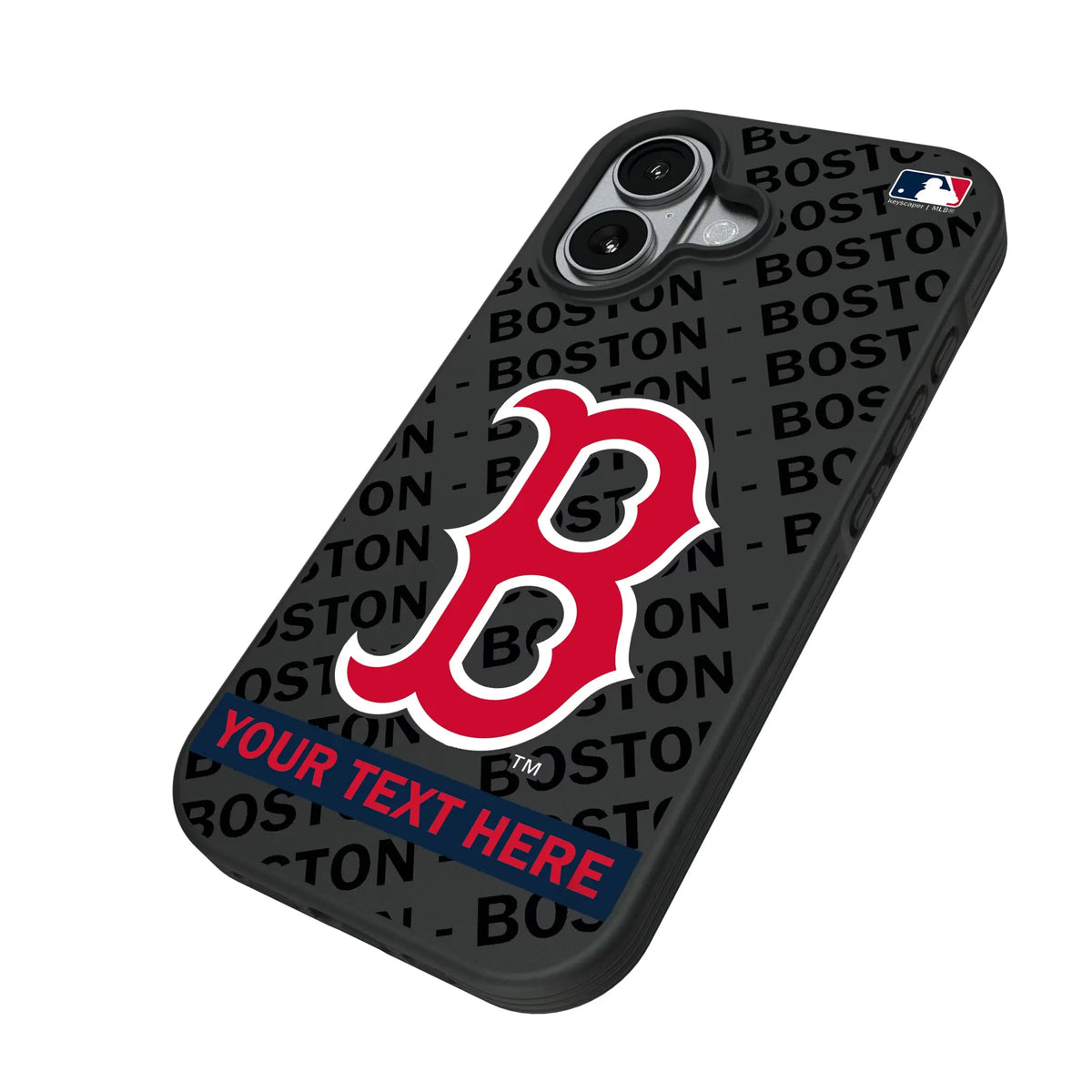 Boston Red Sox Personalized Tilt iPhone Bump Phone Case for Apple iPhone - Isometric View#Device_iPhone 17