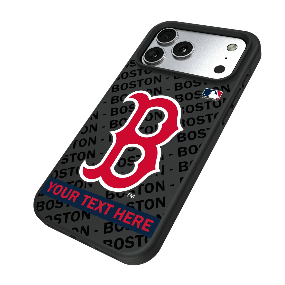 Boston Red Sox Personalized Tilt iPhone Bump Phone Case for Apple iPhone - Isometric View#Device_iPhone 17 Pro Max