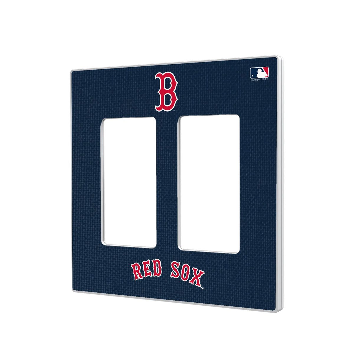 Boston Red Sox Solid Hidden-Screw Light Switch Plate#Style_Double Rocker