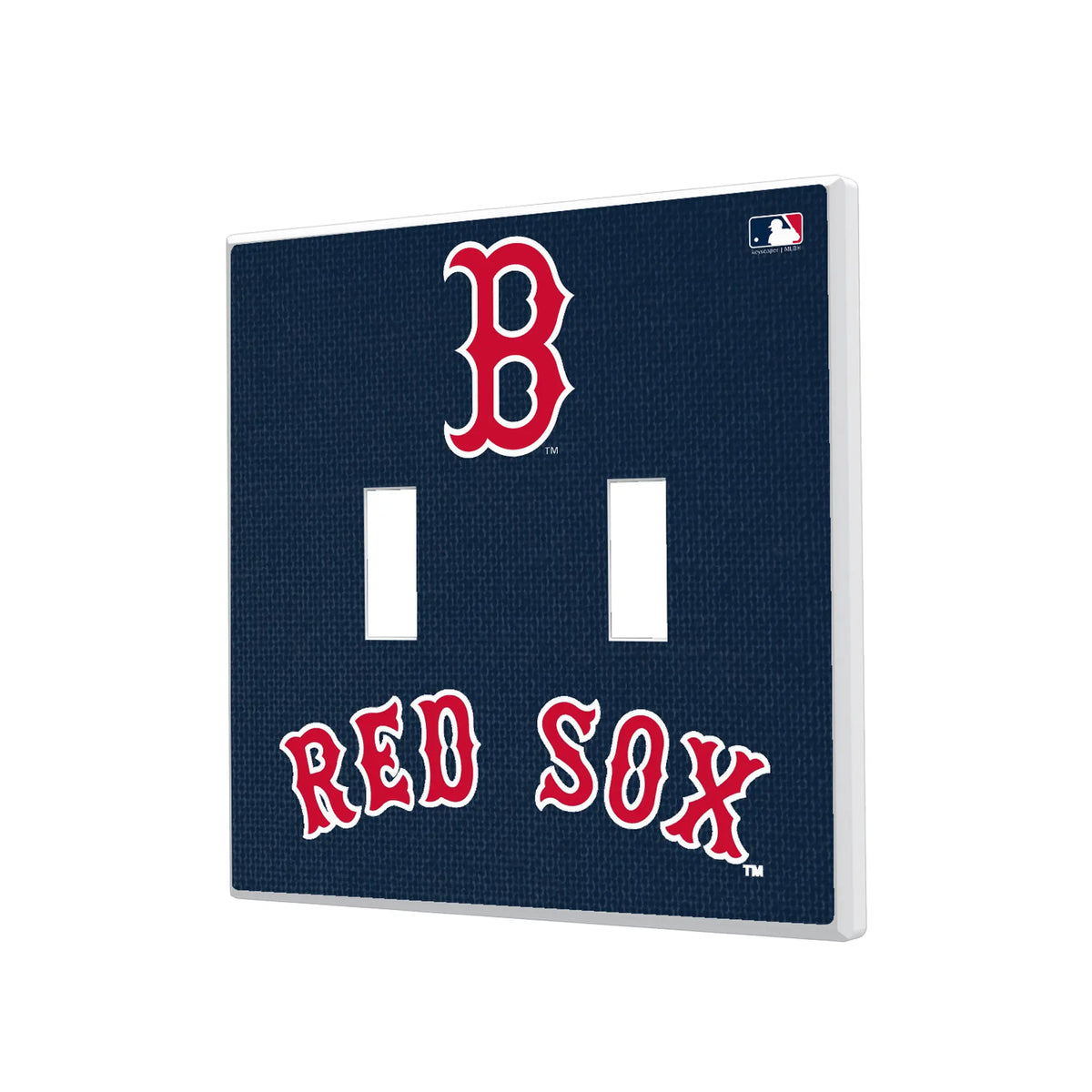 Boston Red Sox Solid Hidden-Screw Light Switch Plate#Style_Double Toggle