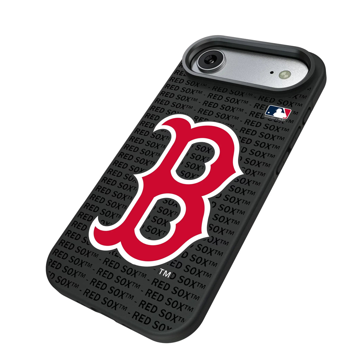 Boston Red Sox Text Backdrop iPhone Bump Phone Case for Apple iPhone - Isometric View#Device_iPhone Air