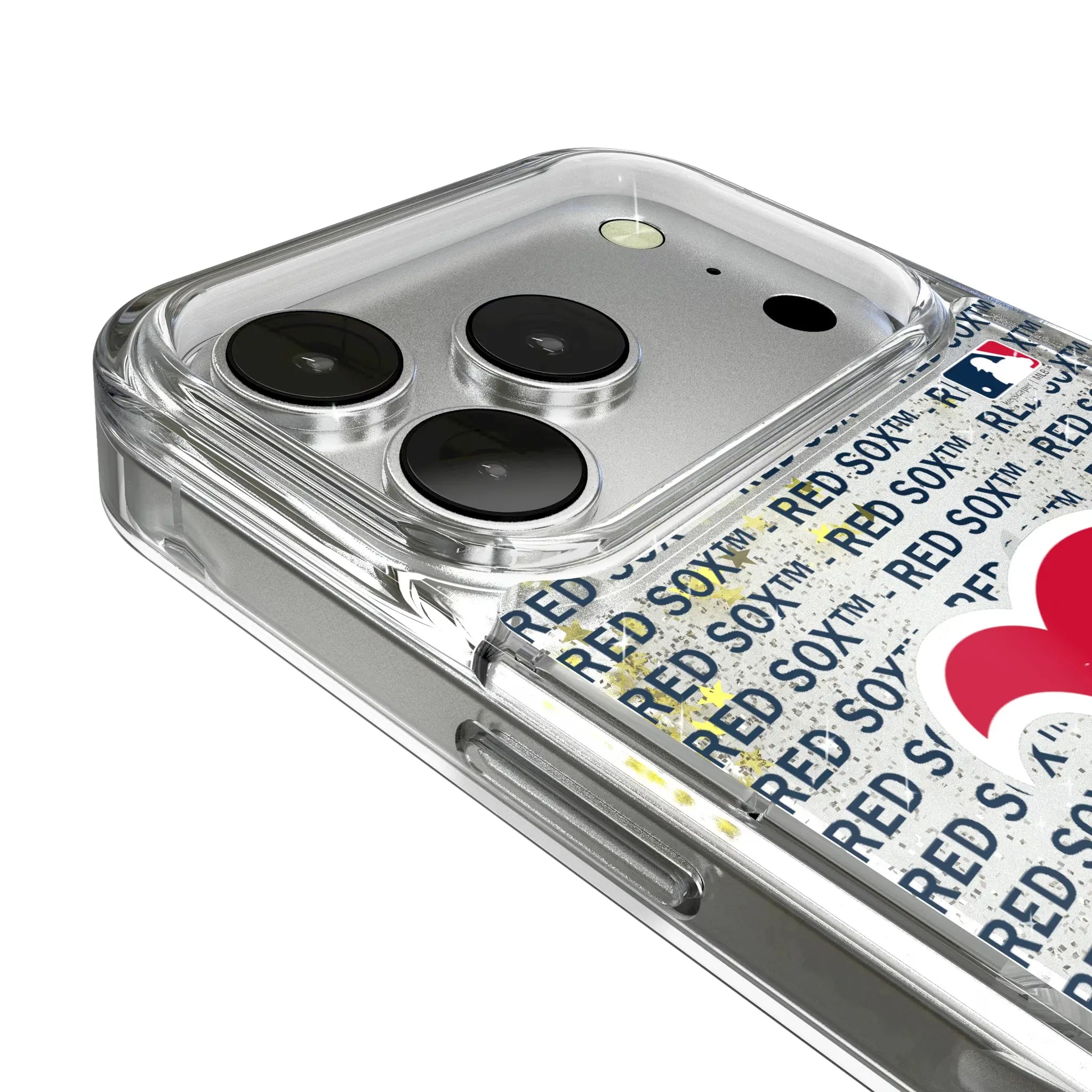 Boston Red Sox Text Backdrop iPhone Glitter Phone Case for Apple iPhone - Detail