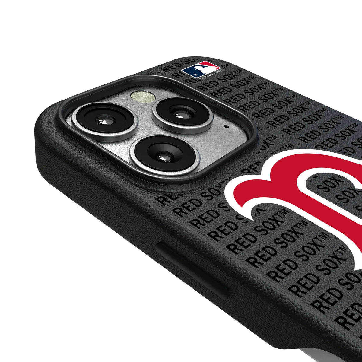 Boston Red Sox Text Backdrop iPhone MagSafe Compatible Phone Case for Apple iPhone - Detail#Device_iPhone 16 Pro