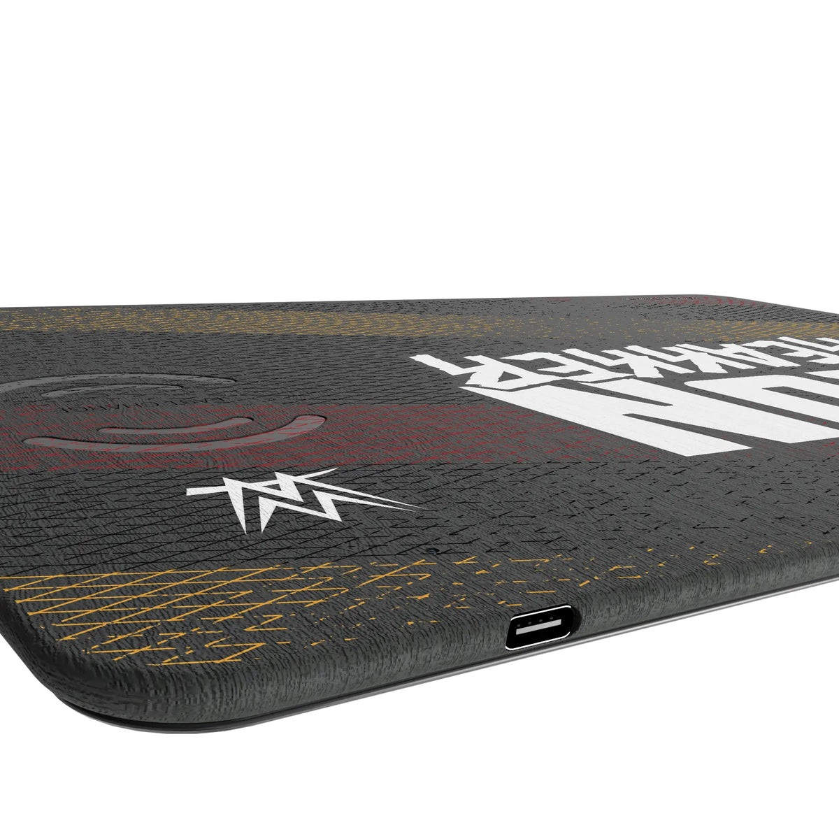 Bron Breakker Steel 15-Watt Wireless Charger and Mouse Pad